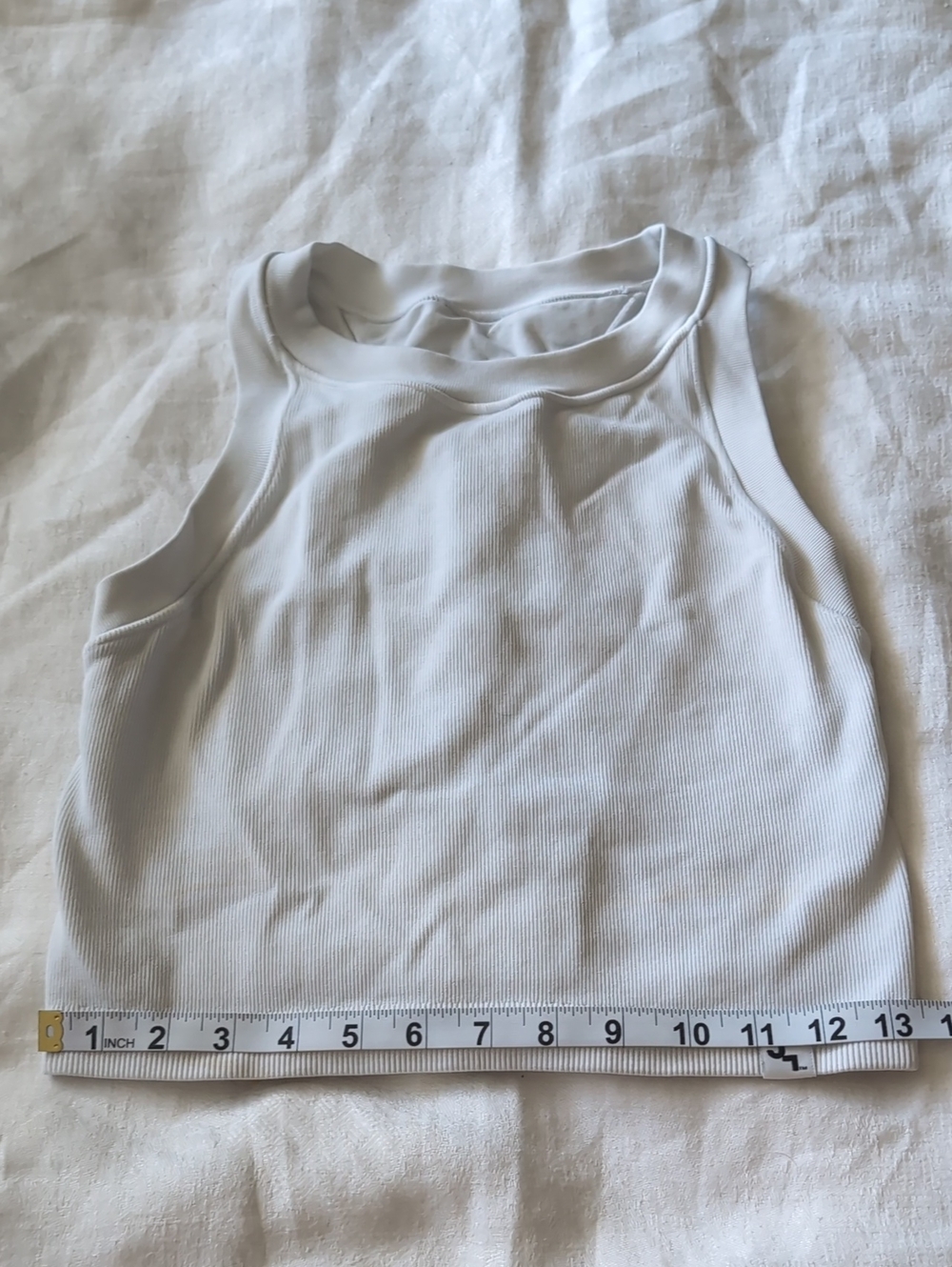 JoyLab White Ribbed Tank Top - Picture 3 of 7